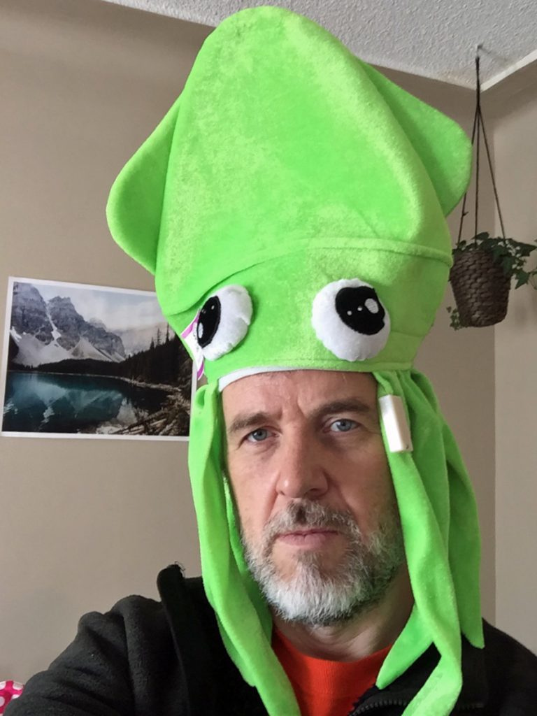 picture of Ben with a squid hat