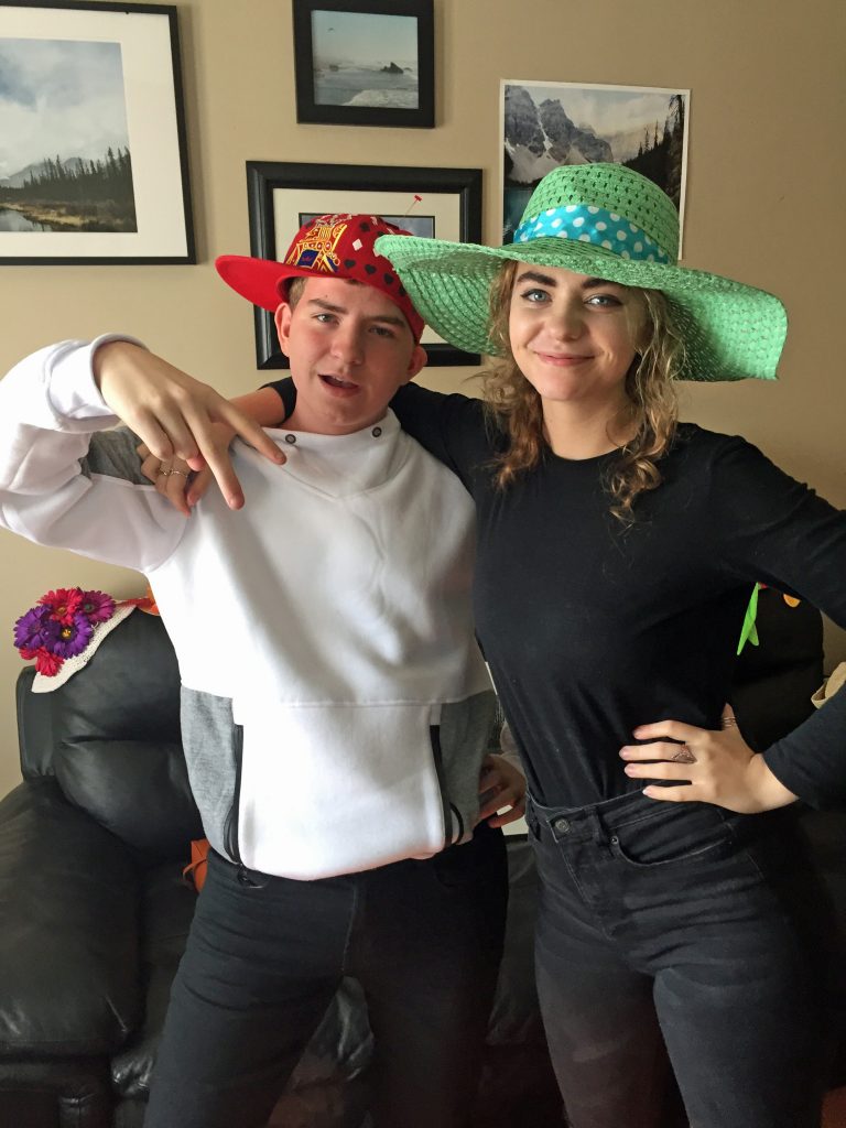 picture of Heidi and Davison wearing hats